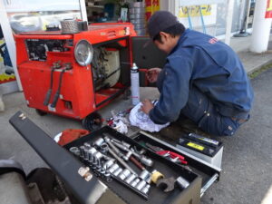 ウエルダー　デンヨー　ALW-150SS　メンテナンス中