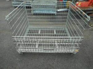 メッシュパレット 3枚セット 鉄 工場 箱型 中古品