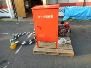 ラビット　消火用　ポンプホース　一式　P382　エンジン　火災　セット　箱　美品　中古品