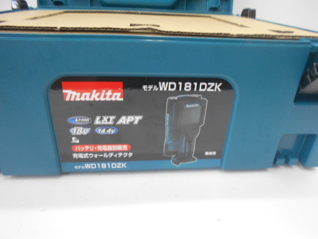 マキタ　充電式ウォールディテクタ　WD181DZK　本体　ケース　取説　未使用品