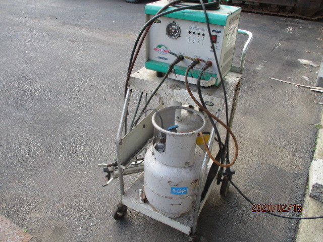 デンゲン　冷媒ガス回収装置　ボンベ搭載　CS-RF50YD　中古品　現状