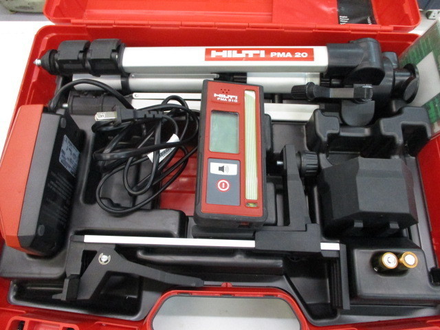 HILTI　レーザー墨出し器　PM40-MG　通電のみの確認　中古　受光器　三脚　フルセット　美品